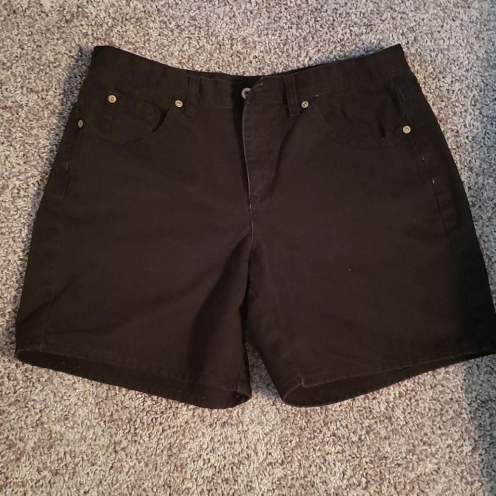 Black jean shorts